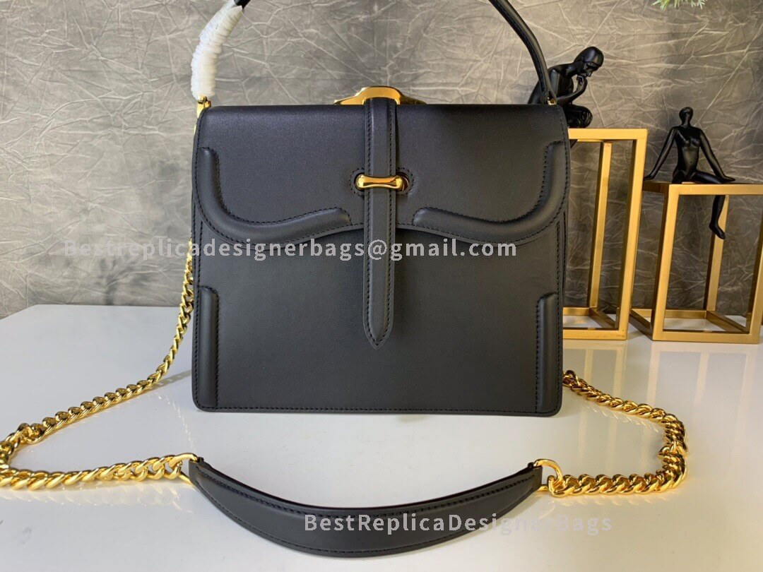 Prada Sidonie Black Leather Handbag GHW 004